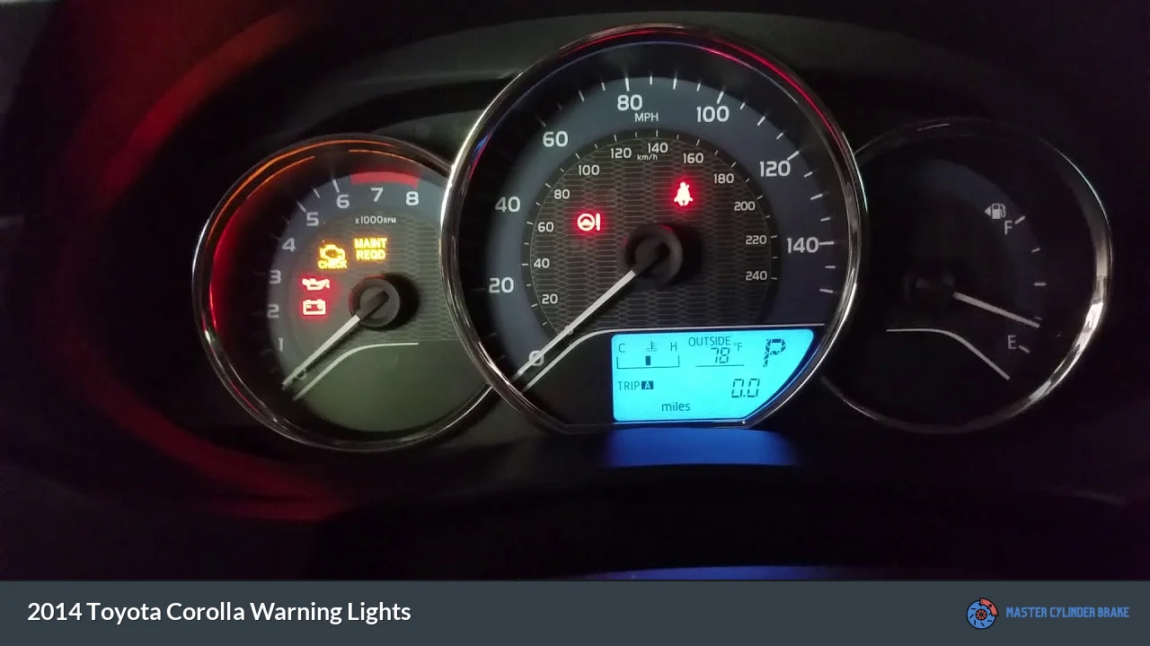 2014 Toyota Corolla Warning Lights