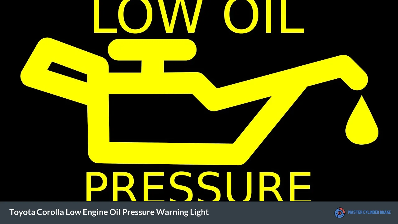 Toyota Corolla Low Engine Oil Pressure Warning Light