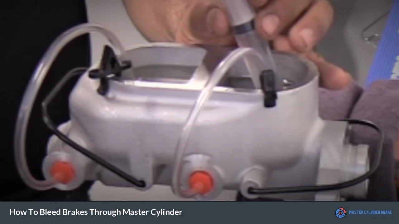 How To Bleed Brakes Through Master Cylinder